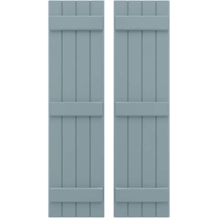 Ekena Millwork Americraft 4-Board, 3 Batten Exterior Real Wood Joined Board-n-Batten Shutters, ARW401BB414X36SBH, PR ARW401BB414X36SBH